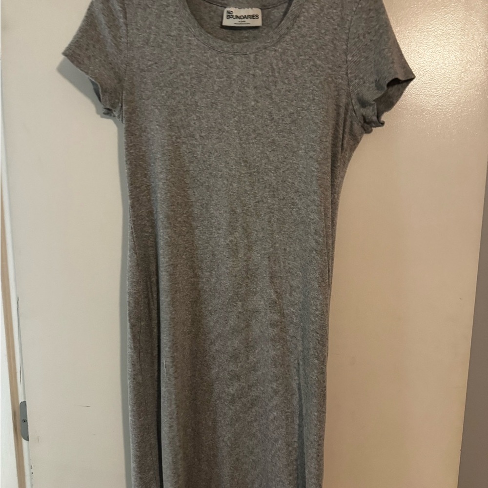Gray Short Sleeve Dress